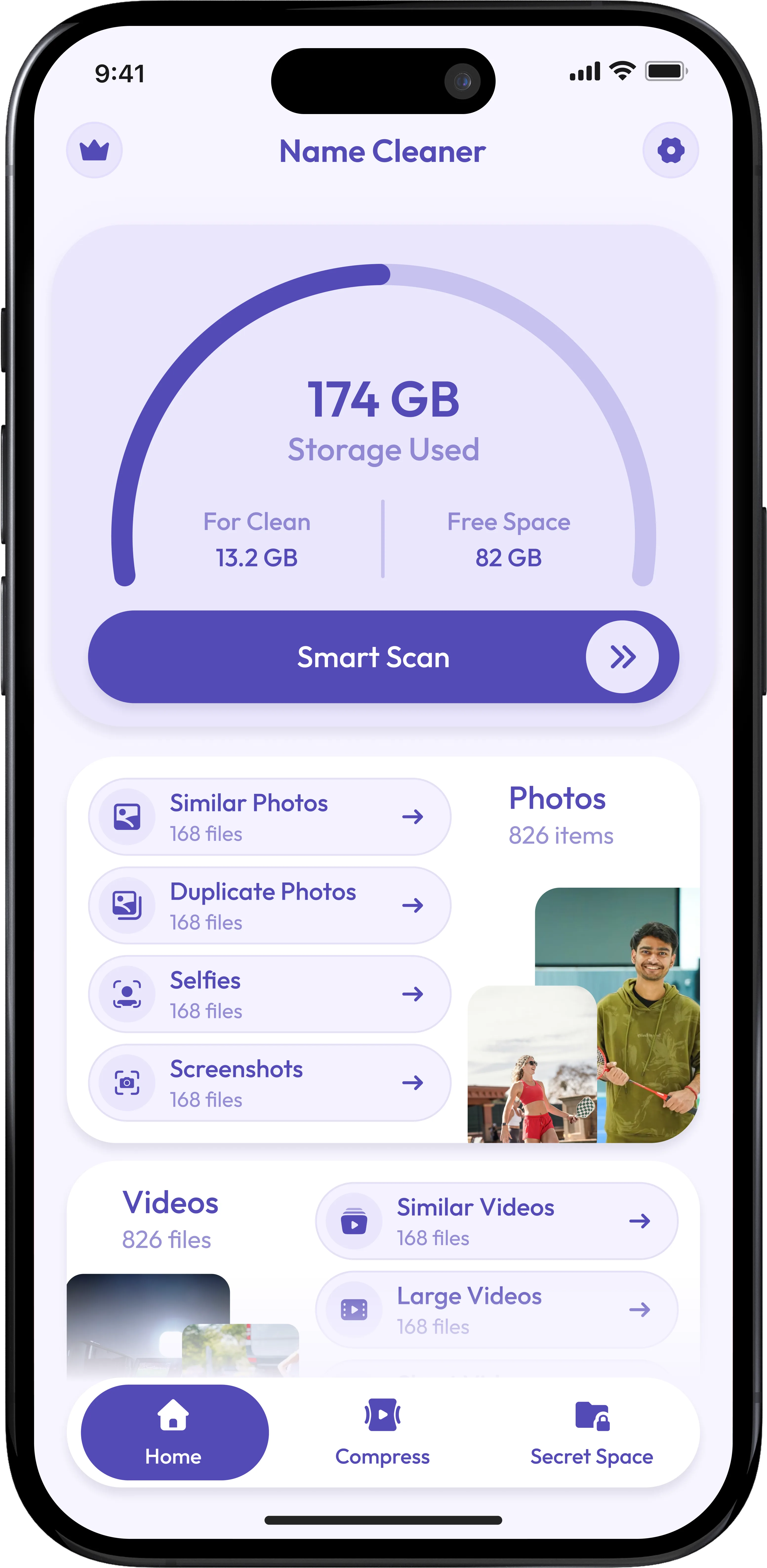 Optimora home screen